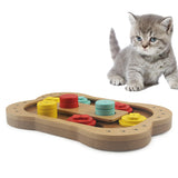 Interactive Toys For Dogs Foraging Food Treated Wooden Dog Toy Eco-friendly Pet Toy Educational Pet Bone Paw Puzzle Toy