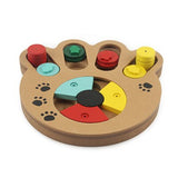 Interactive Toys For Dogs Foraging Food Treated Wooden Dog Toy Eco-friendly Pet Toy Educational Pet Bone Paw Puzzle Toy