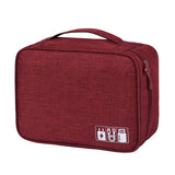 JULY'S SONG Portable Digital Travel Bag Large Capacity Electronic Organizer Travel Accessories Zipper Digital Device Bag