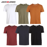 JackJones Men's Cotton T-shirt Solid Color Men's Top Fashion t shirt 2019 Brand New Menswear 2181T4517
