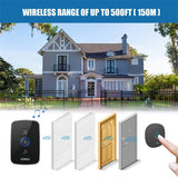 hello word  KERUI M525 Home Security Welcome Wireless Doorbell Smart Chimes Doorbell Alarm LED light 32 Songs with Waterproof Touch Button