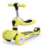 Kids scooter car for kids 2-9 years old skater Surf scooter Flash wheel folding 2 in 1 scooter  baby walker Outdoor toys
