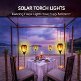 dasda  LED Solar Flame Lights Outdoor IP65 Waterproof Led Solar Garden Light Flickering Flame Torches Lamp for Courtyard Garden Balcony