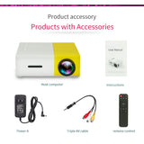 dasda  LEJIADA YG300 LED Mini Projector 320x240 Pixels Supports 1080P YG-300 HDMI USB Audio Portable Projector Home Media Video player