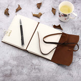 dasda  Leather Journal Travel Notebook, Handmade Vintage Leather Bound Writing Notebook for Men & Women, Unlined Travel Journal to Writ