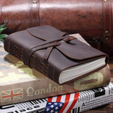 dasda  Leather Journal Travel Notebook, Handmade Vintage Leather Bound Writing Notebook for Men & Women, Unlined Travel Journal to Writ