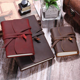 dasda  Leather Journal Travel Notebook, Handmade Vintage Leather Bound Writing Notebook for Men & Women, Unlined Travel Journal to Writ
