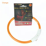 Led Usb Dog Collar Rechargeable LED Charging Tube Flashing Night Dog Collars Glowing Luminous Safety Pets Dog Collar .