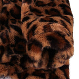 Leopard Dog Coats Jacket Pet Clothing Hoodies Winter Pet Puppy Dog Clothes For Small Medium Dogs Cats Kitten Outfits Apparel