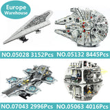 Lepinblocks Star Wars Ship 05028 05132 Millennium Super Star Destroyer Falcon Building Blocks Death Star 75192 Toys King Bricks