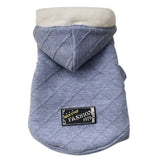 Letter Pattern Autumn Winter Pet Dog Clothes Pet Double Thick Jacquard Coat Warm Dog Coat Jackets Puppy Hooded Outfits for Dogs