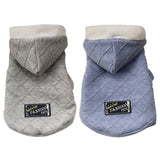 Letter Pattern Autumn Winter Pet Dog Clothes Pet Double Thick Jacquard Coat Warm Dog Coat Jackets Puppy Hooded Outfits for Dogs