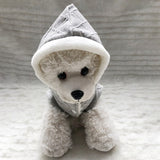 Letter Pattern Autumn Winter Pet Dog Clothes Pet Double Thick Jacquard Coat Warm Dog Coat Jackets Puppy Hooded Outfits for Dogs