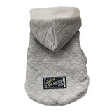 Letter Pattern Autumn Winter Pet Dog Clothes Pet Double Thick Jacquard Coat Warm Dog Coat Jackets Puppy Hooded Outfits for Dogs