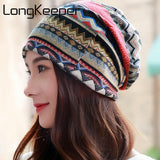 Long Keeper Female Beanie Bonnet Autumn And Winter Caps Hip-hop Cap Hats For Women Beanies Balaclava Men Beggars Hole Cap