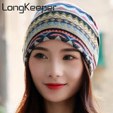 Long Keeper Female Beanie Bonnet Autumn And Winter Caps Hip-hop Cap Hats For Women Beanies Balaclava Men Beggars Hole Cap