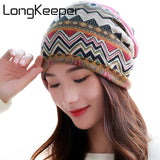 Long Keeper Female Beanie Bonnet Autumn And Winter Caps Hip-hop Cap Hats For Women Beanies Balaclava Men Beggars Hole Cap