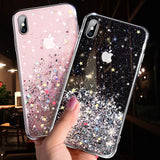 Luxury Bling Glitter Phone Case For iPhone 11 Pro X XS Max XR Soft Silicon Cover For iPhone 7 8 6 6S Plus Transparent Cases Capa