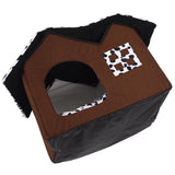 Luxury High-End Double Pet House Brown Dog Room 50x40x35cm