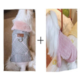Luxury Winter Dog Woolen Clothes With Fur Collar Puppy Yorkshire Dogs Jacket Coat Clothing For Small Medium Pet Chihuahua