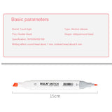 dasda  Marker pen brush set touch genuine student with double head 80/40/60 color student alcohol markers color pen  comic art supplies