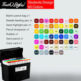 dasda  Marker pen brush set touch genuine student with double head 80/40/60 color student alcohol markers color pen  comic art supplies