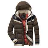 Men 2019 Winter Brand New Casual Warm Thick Fleece Jacket Parkas Men New Luxury Outwear Windproof Waterproof Hat Parkas Coat Men