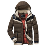 Men 2019 Winter Brand New Casual Warm Thick Fleece Jacket Parkas Men New Luxury Outwear Windproof Waterproof Hat Parkas Coat Men