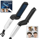 ssss  Men Quick Beard Straightener Styler Comb Multifunctional Hair Curling Curler Show Cap Tool Drop shipping