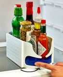 Multi-functional Double Roller Rotating Storage Box Bathroom Caddy Swivel Organizer Kitchen Racks Accessories