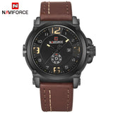 dasda  NAVIFORCE Top Luxury Brand Men Sports Military Quartz Watch Man Analog Date Clock Leather Strap Wristwatch Relogio Masculino