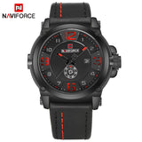 dasda  NAVIFORCE Top Luxury Brand Men Sports Military Quartz Watch Man Analog Date Clock Leather Strap Wristwatch Relogio Masculino