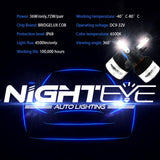 NIGHTEYE 2Pcs H4 LED H7 H11 H8  H9 9006 HB4 H1 9005 HB3 Car Headlight Bulbs LED Lamp with COB Chip 9000LM Auto Fog Lights 6500