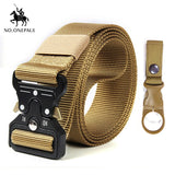 dasda  NO.ONEPAUL Tactical belt Military high quality Nylon men's training belt metal multifunctional buckle outdoor sports hook new