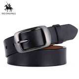 NO.ONEPAUL Women's genuine leather fashion retro belt high quality luxury brand ladies metal double buckle new belt with jeans