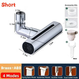 New 4 Modes Waterfall Kitchen Faucet Universal 720° Swivel Spout Sprayer Bathroom Basin Water Tap Extender Rainfall Sink Mixer
