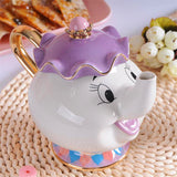 New Cartoon Beauty And The Beast Teapot Mug Mrs Potts Chip Tea Pot Cup One Set Lovely Gift