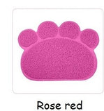 ssss  New Dog Bones Paw PVC Pet Dog Cat Feeding Mat Pad Pet Dish Bowl Food Water Feed Puppy Bed Blanket Table Mat Wipe Cleaning