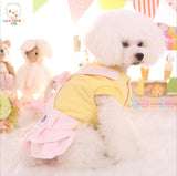 New Dog Pet Dress Coat Autumn Winter Fleece Warm LOVE Strap Ruffle Style Dog Apparel Outfit XS S M L XL