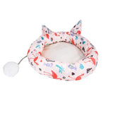 New Dual-use Pet Cat Bed Sleeping Nest Detachable Kitten House Padded Cat Dog Small Pets Rest Sofa Bed With Ball Pet Products