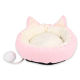 New Dual-use Pet Cat Bed Sleeping Nest Detachable Kitten House Padded Cat Dog Small Pets Rest Sofa Bed With Ball Pet Products