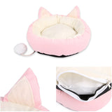 New Dual-use Pet Cat Bed Sleeping Nest Detachable Kitten House Padded Cat Dog Small Pets Rest Sofa Bed With Ball Pet Products