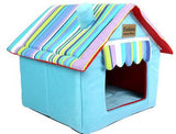 ssss  New Folding Removable Cover Mat Dog House Cat Beds Striped For Small Medium Dogs Pet Products House Pet Beds for Cat