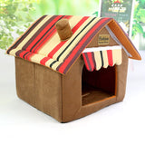 ssss  New Folding Removable Cover Mat Dog House Cat Beds Striped For Small Medium Dogs Pet Products House Pet Beds for Cat