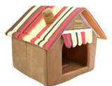 ssss  New Folding Removable Cover Mat Dog House Cat Beds Striped For Small Medium Dogs Pet Products House Pet Beds for Cat