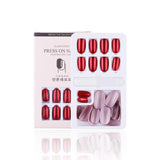 New Hot Reusable Stick-On-Nails 24pcs Reusable Full Cover False Nail Artificial Tips Press On Nails Art Stick on Nails Tips
