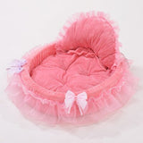 New Pink Lace Princess Dog Soft Sofa For Small Dogs Puppy House Pet Doggy Teddy Bedding Cat Dog Beds Nest Mat Kennels Drop Ship