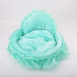 New Pink Lace Princess Dog Soft Sofa For Small Dogs Puppy House Pet Doggy Teddy Bedding Cat Dog Beds Nest Mat Kennels Drop Ship