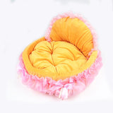 New Pink Lace Princess Dog Soft Sofa For Small Dogs Puppy House Pet Doggy Teddy Bedding Cat Dog Beds Nest Mat Kennels Drop Ship