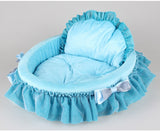 New Pink Lace Princess Dog Soft Sofa For Small Dogs Puppy House Pet Doggy Teddy Bedding Cat Dog Beds Nest Mat Kennels Drop Ship